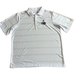 XLIX SUPERBOWL ANTIGUA MENS WHITE EMBROIDERED XLIX SUPERBOWL POLO SHIRT X-LARGE